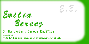 emilia berecz business card